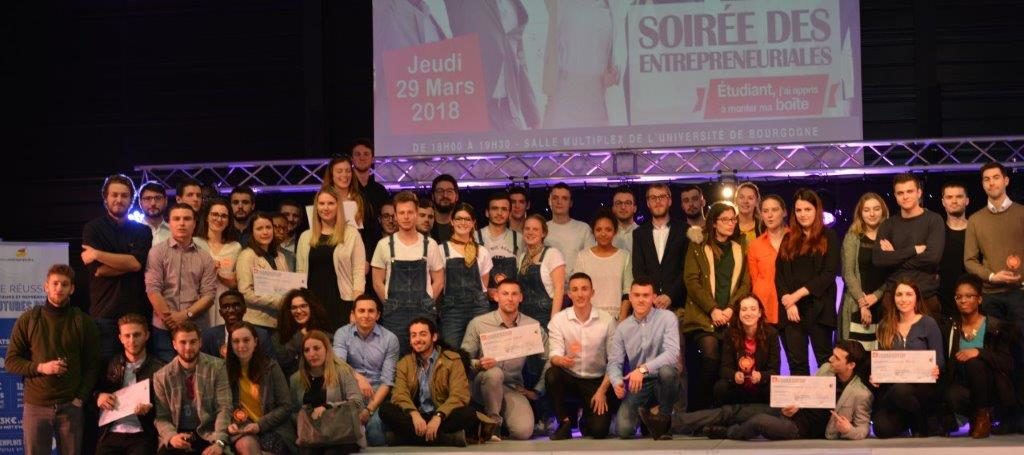 L'équipe d'apprentis entrepreneurs lors des Entrepreneuriales de la région Bourgogne Franche-Comté