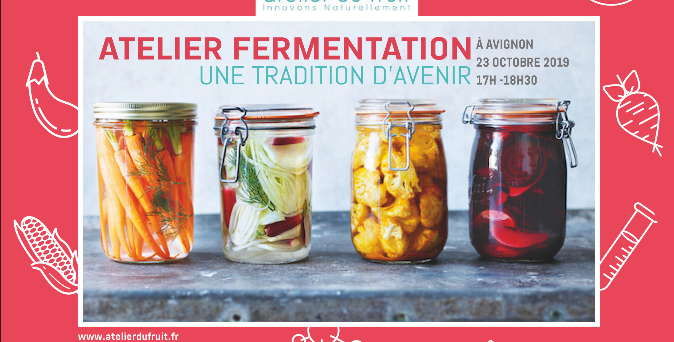Visuel de l'atelier afterwork sur la fermentation, qui aura lieu le mercredi 23 octobre de 17h À 18h30 à Avignon, Salle René Char au GRAND AVIGNON - 84140 AVIGNON